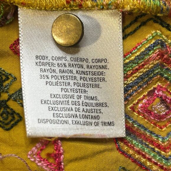 Anthropologie Floreat Raella embroidered front pockets tunic dress size XS - Picture 10 of 10